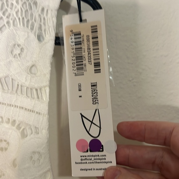 Mink pink. Lace dress with open back size M - Picture 3 of 7